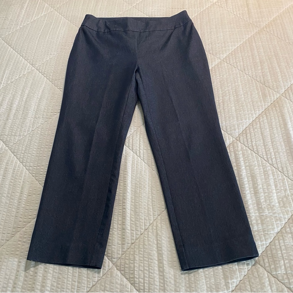 Chico’s So Slimming Cropped Dark Denim Stretch Pull-On Pants Size .5 S/6 - Picture 2 of 11